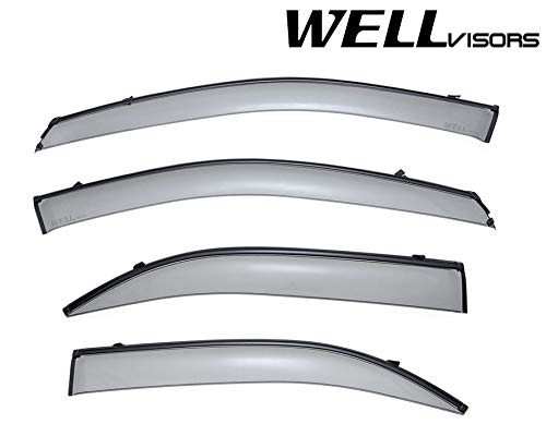 WellVisors Window Visors Wind Deflectors For Kia Sorento 03-09 With Black Trim Rain Guards 3-847KA001