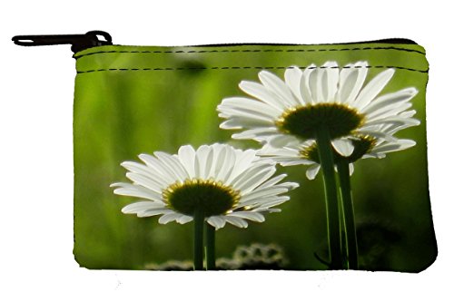 BlueBerry Design Makeup Bag white flowers Coin Purse