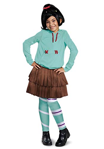 Disguise Disney Vanelope Wreck-It Ralph 2 Deluxe Girls Costume Green, Size/(4-6x)