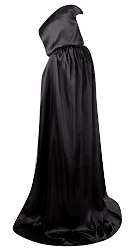 Colorful House Unisex Full Length Hooded Cape Christmas Costume Cloak (67", Black)