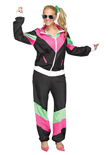 Fun World Costumes Womens 80s Track Suit Plus Size Costume 2X