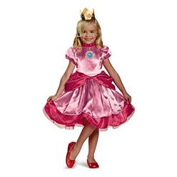Disguise Nintendo Super Mario Brothers Princess Peach Girls Toddler Costume, Small/2T