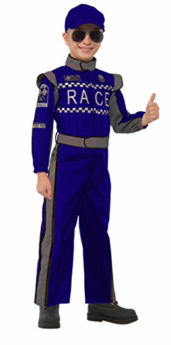 Forum Novelties Childs Blue Race Car Driver Costume, Small