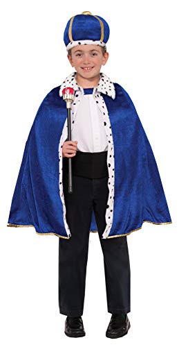 Forum Novelties Childs King Robe & Crown Set, Blue, One Size