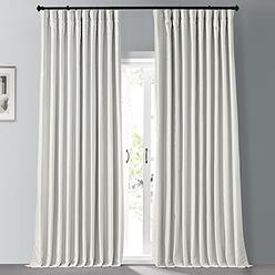 HPD Half Price Drapes PDCH-KBS2BO-96-DW Blackout Extra Wide Vintage Textured Faux Dupioni Curtain (1 Panel), 100 X 96, Off White