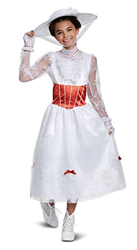 Disguise Disney Mary Poppins Deluxe Girls Costume White Size/(4-6x)