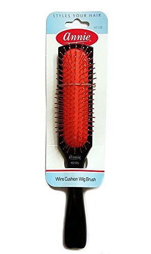 Annie - Wire Cushion Wig Brush - (3.7) oz - (4") - Untangle Any Wig With Ease - For Use on Wigs and Dolls