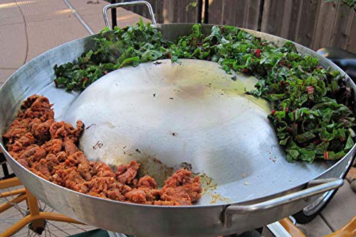 LavoHome Heavy Duty Comal Convex Stainless Steel Acero Inoxidable Outdoors Frying Bowl Cookware for Stir Fry Home Restaurant Professional