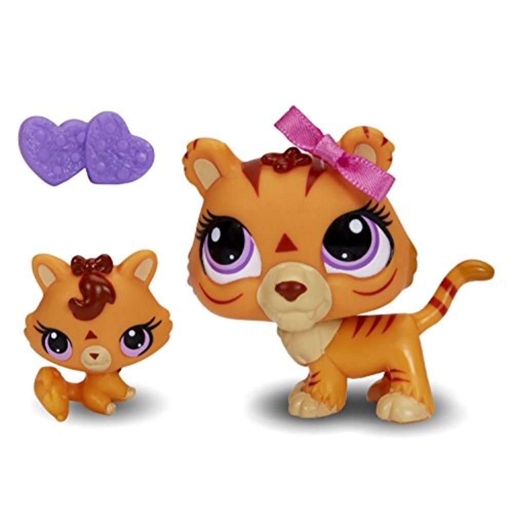 Littlest Pet Shop Figures Orange Tiger & Baby Tiger