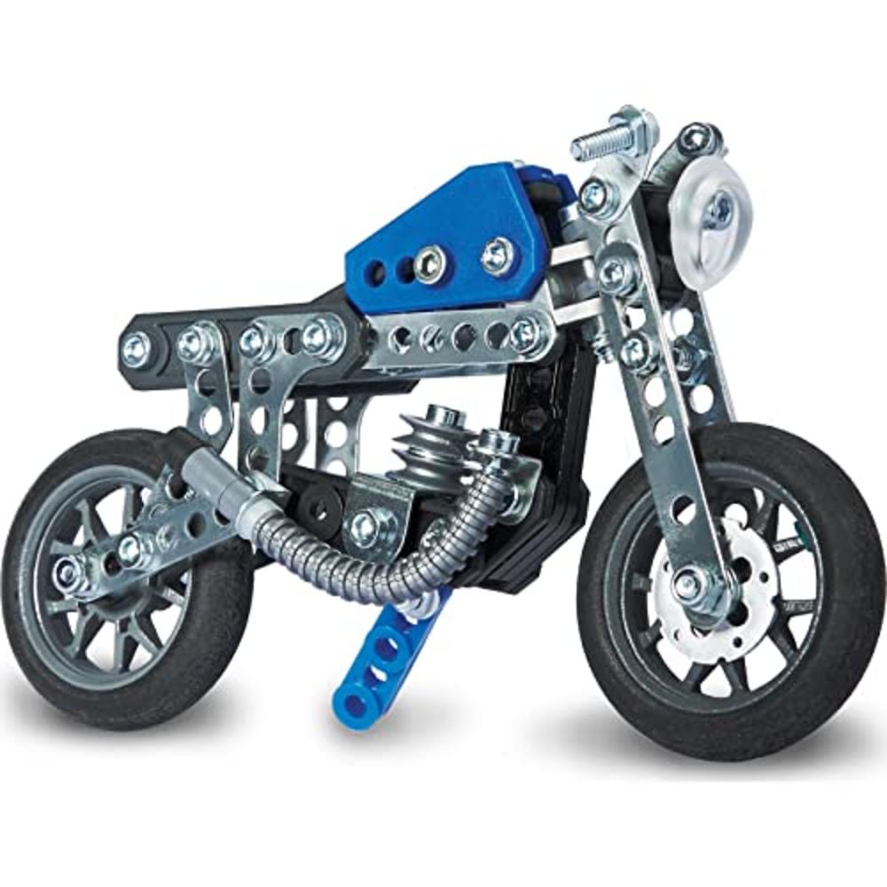 Meccano Erector, 5 in 1 Model Building Set - Motorcycles, 174 Pieces, for Ages 8 and up, STEM Construction Education Toy