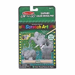 Melissa & Doug Safari Color-Reveal Scratch Art Activity Pad