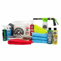 Chemical Guys HOL148 16-Piece Arsenal Builder Car Wash Kit with Foam Gun, Bucket and (6) 16 oz Car Care Cleaning Chemicals (Work