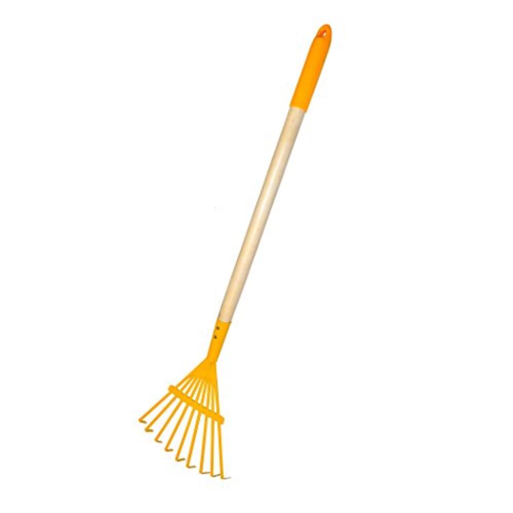 G & F Products G & F JustForKids Kids Garden Tool Set Toy, Rake, Spade, Hoe and Leaf Rake, reduced size , made of sturdy steel heads and real w