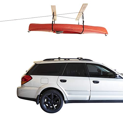 HARKEN Kayak Hoist | Overhead Garage Storage, Lifts Load Evenly, Safe Anti-Drop System, 2:1 Mechanical Advantage, Smart Garage O