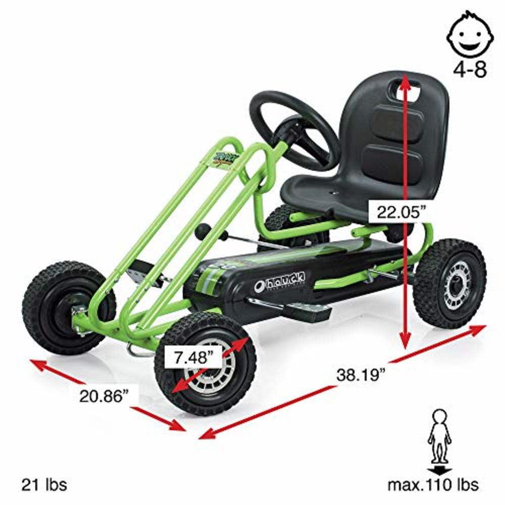 Hauck Lightning - Pedal Go Kart | Pedal Car | Ride On Toys For Boys & Girls With Ergonomic Adjustable Seat & Sharp Handling - Ra