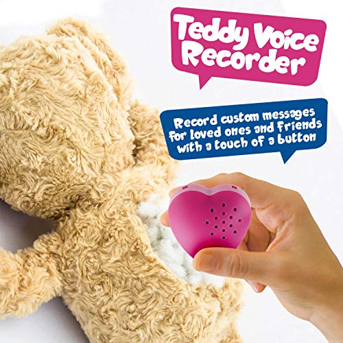 2 Pack, Inventiv 30 Second Voice Sound Recorder Module for Plush Toy,  Stuffed Teddy Bear Animal Recordable Heart, Record Custom