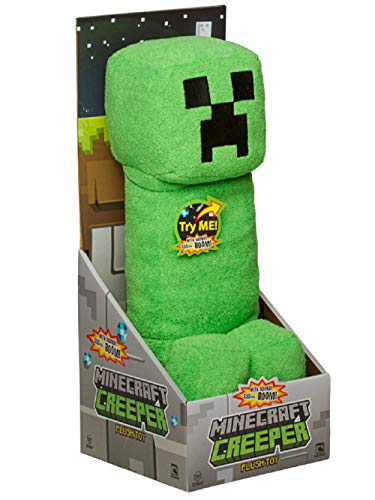 JINX Minecraft Creeper Plush Stuffed Toy (Green, 14