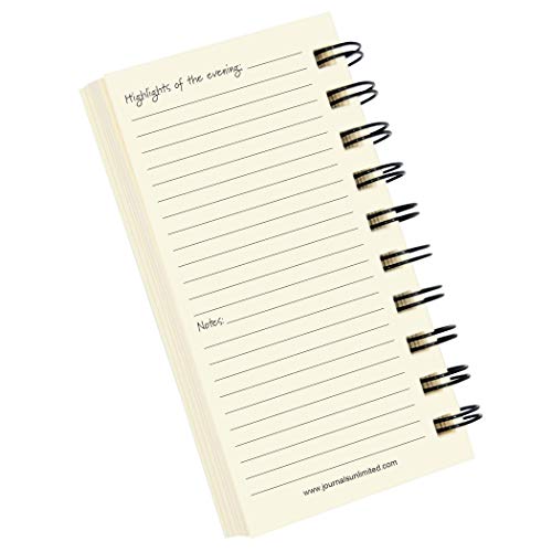 Journals Unlimited "Write it Down!" Series Guided Journal, Dining Out, A Restaurant Journal, Mini-Size 3”x5.5”, with a Blue Hard