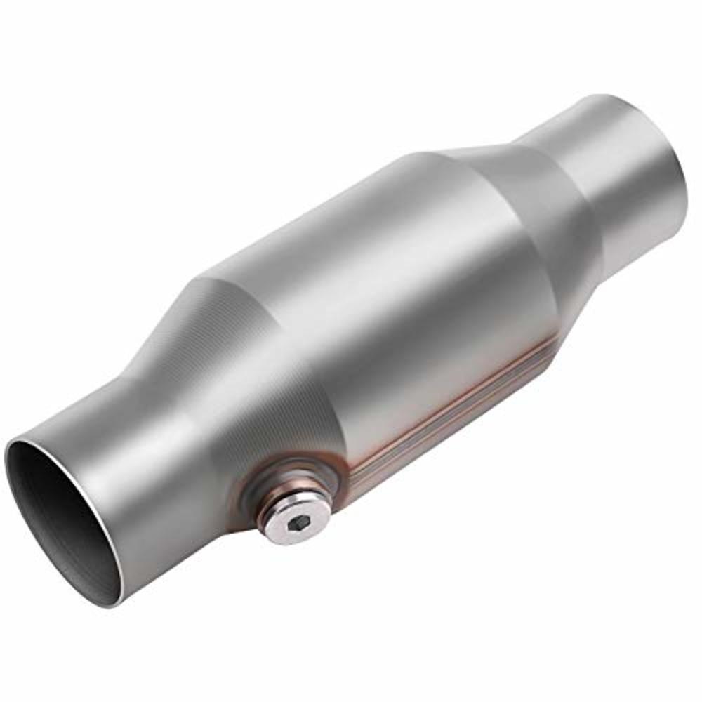 AUTOSAVER88 ATCC0007 2.5" Inlet/Outlet Universal Catalytic Converter with O2 Port (EPA Compliant)
