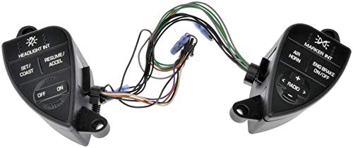 Dorman 901-5101 Driver Side Heavy Duty Cruise Control Switch - Steering Wheel Mounted Compatible with Select International Model