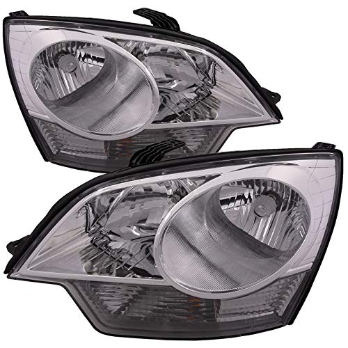 HEADLIGHTSDEPOT Chrome Housing Headlights Compatible with Chevrolet Saturn Captiva Sport Vue Includes Left Driver and Right Pass