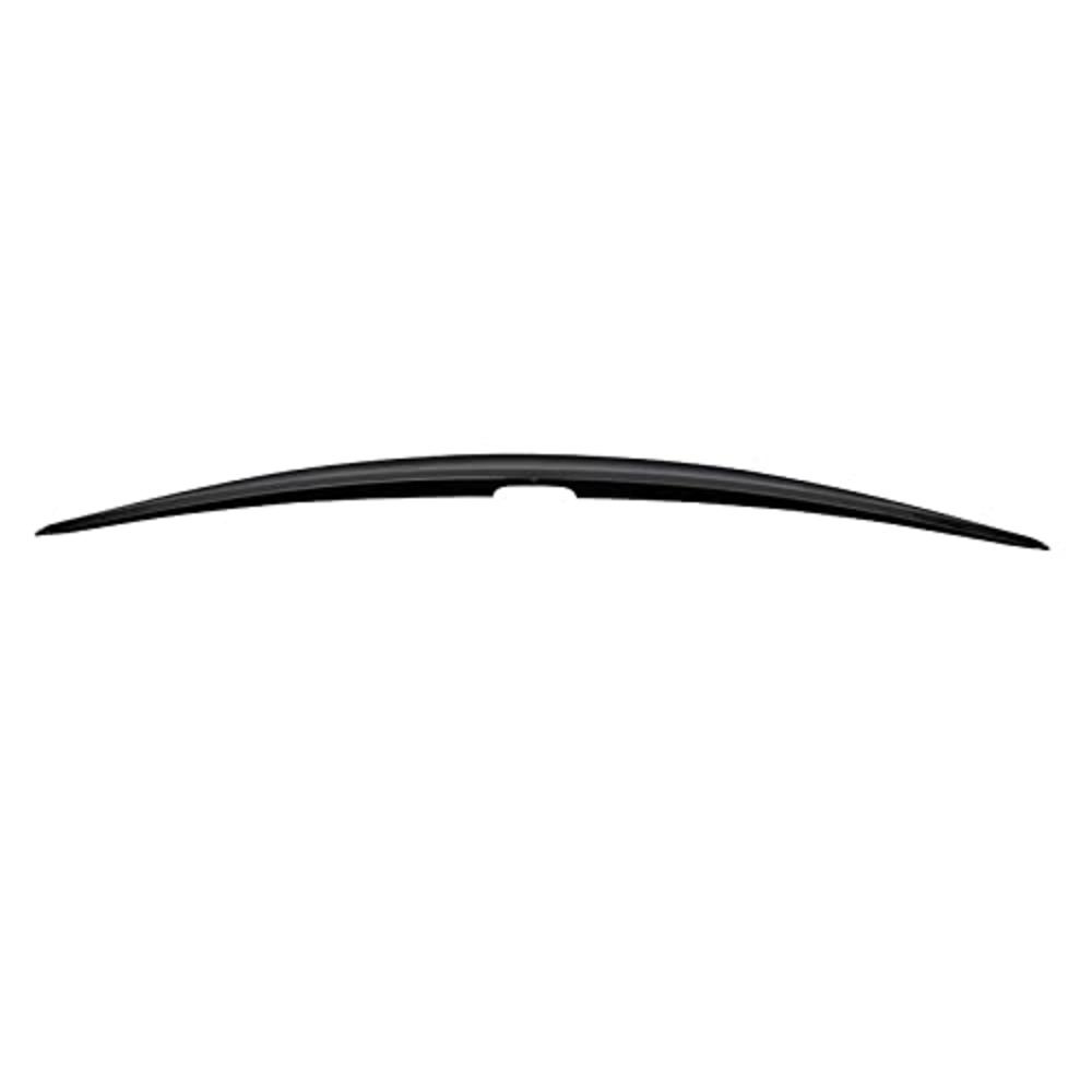IKON MOTORSPORTS Trunk Spoiler Compatible With 2008-2012 Honda Accord, Factory Style Unpainted Raw Material Black ABS Rear Tail Lip Deck Boot Win