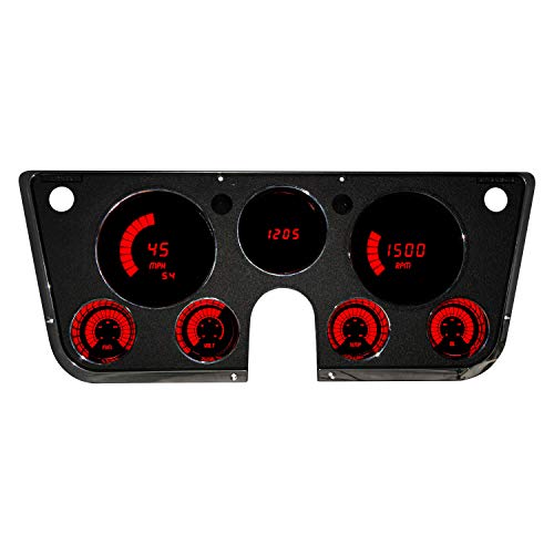 Intellitronix Corp. Chevy Truck 67 - 72 LED Digital Bargragh Gauge Panel (Red)