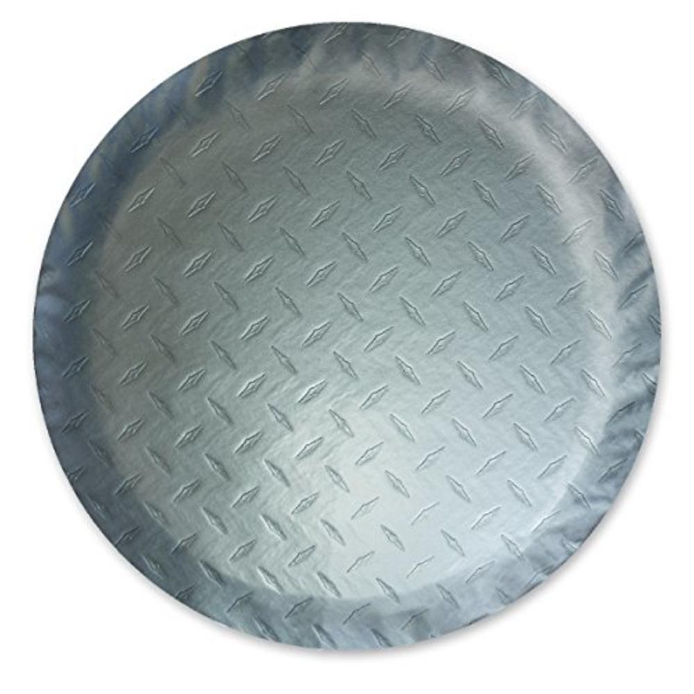 ADCO 9760 Silver Diamond Plated Steel Vinyl Spare Tire Cover O, (Fits 21 1/2" Diameter Wheel)