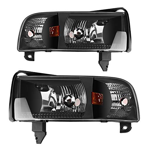 AUTOSAVER88 Headlight Assembly Compatible with 1994-2001 Dodge Ram 1500/1994-2002 Dodge Ram 2500 3500 (without DRL)