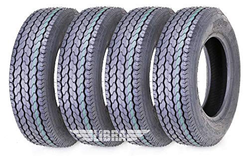 Free Country 4 Premium FREE COUNTRY Trailer Tires ST 205/75D15 F78-15 Deep Tread- 11021