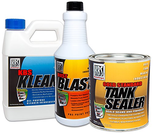 KBS Coatings 53000 Auto Fuel Tank Sealer Kit, Seals Up to 25 Gallon Tank