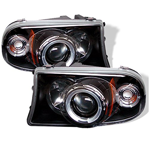 Spyder Auto Spyder 5009784 Dodge Dakota 97-04 / Durango 98-03 1PC Projector Headlights - LED Halo - LED ( Replaceable LEDs ) - Black - High 