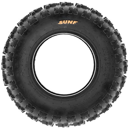 SunF Pair of 2 SunF ATV UTV Knobby Sport Tires 23x7-10,6 PR Tubeless A027