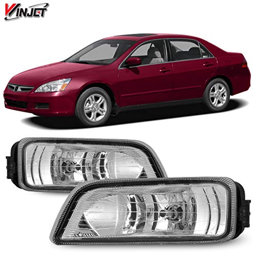 Winjet Compatible with [2006 2007 Honda Accord] Driving Fog Lights + Switch + Wiring Kit