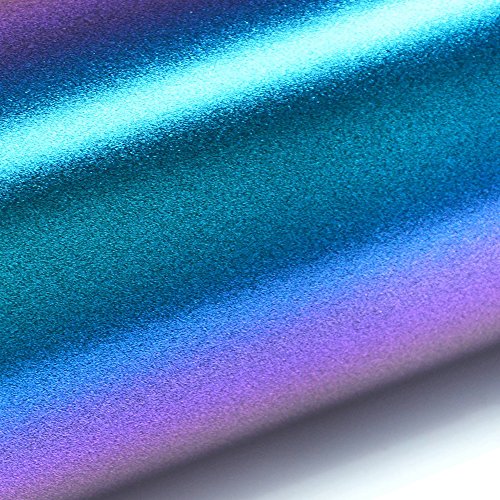 VINYL FROG Chameleon Vinyl Wrap Matte Metallic Vehicle Film Purple to Blue Stretchable Air Release DIY Decals 12"x60"