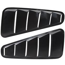 IKON MOTORSPORTS Window Louver Compatible With 2010-2014 Ford Mustang, PP Rear/Side Window Scoop Cover Sun Shade by IKONMOTORSPORTS, 2011 2012 20