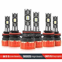 MOSTPLUS 8000 Lumens 80W/Pair-9005+H11+H11 All-in-One LED-TX1860 Chip Really Focused Headlight Bulbs Super Mini Conversion Kit X
