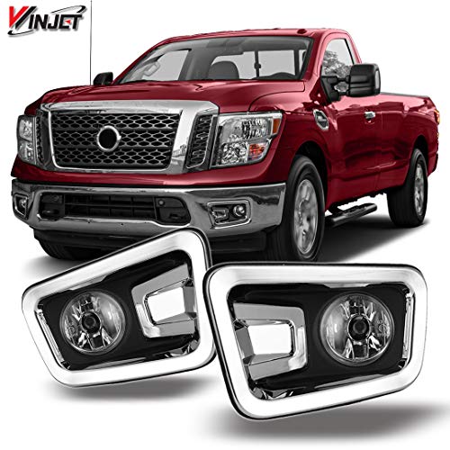 Winjet Compatible with [2016 2017 2018 2019 Nissan Titan] Driving Fog Lights + Switch + Wiring Kit