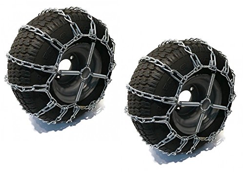 The ROP Shop 2 Link TIRE Chains & TENSIONERS 20x8x8 for Garden Tractors Riders Snowblower