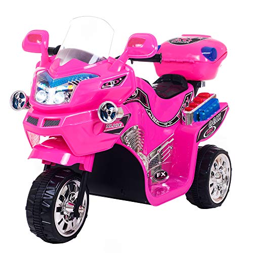Lil' Rider Electric Motorcycle for Kids – 3-Wheel Battery Powered Motorbike for Kids Ages 3 -6 – Fun Decals, Reverse, and Headlights by Lil
