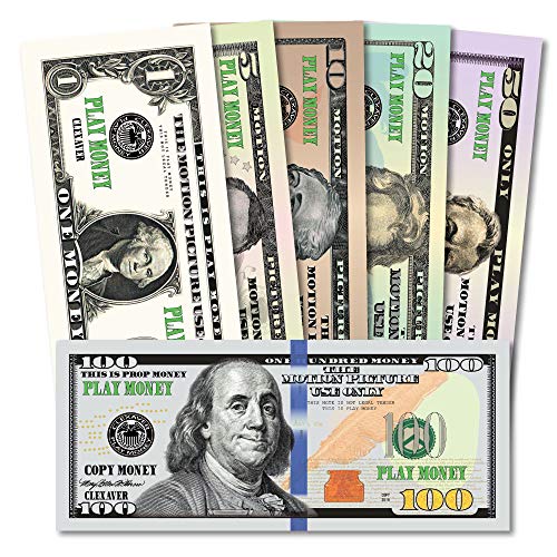 clexaver educational play money set full print 2 sided bills of 1 5 10 20 50 100 for monopoly photo pranks