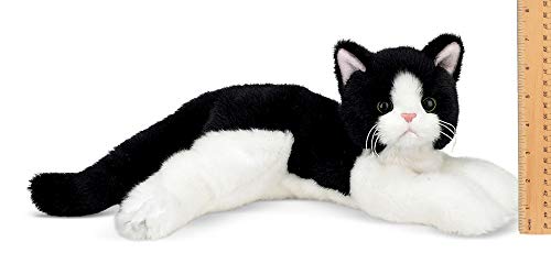 Bearington Collectio Bearington Domino Plush Stuffed Animal Black and White Tuxedo Cat, Kitten 15 Inch