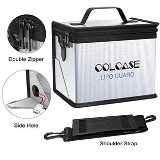 COLCASE Upgraded Fireproof Explosionproof Lipo Safe Bag for Lipo Battery Storage and Charging , Large Space Highly Sturdy Double COLCASE Upgraded Fireproof Explosionproof Lipo Safe Bag for Lipo Battery Storage and Charging , Large Space Highly Sturdy Double