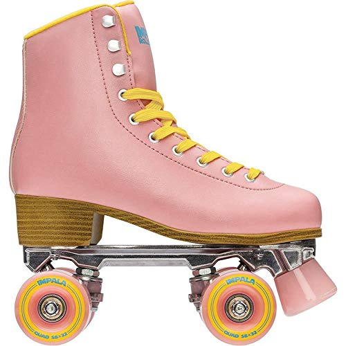Impala Rollerskates Girls Impala Quad Skate (Big Kid/Adult) Pink/Yellow 10 (US Mens 8, Womens 10) M