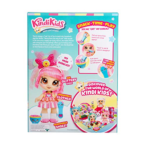 Kindi Kids Snack Time Friends - Pre-School Play Doll, Donatina - for Ages 3+ | Changeable Clothes and Removable Shoes - Fun Snac