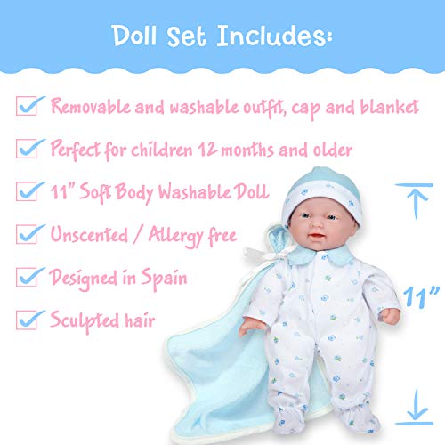 JC Toys La Baby Boutique 11 inch Small Soft Body Baby Doll ...