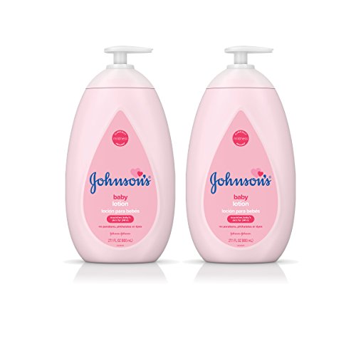 Johnsons Baby Johnsons Moisturizing Pink Baby Lotion with Coconut Oil, Hypoallergenic, 2 x 27.1 fl. oz