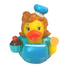 DUCKY CITY 3" Baking Rubber Duck [Floats Upright] - Baby Safe Bathtub Bathing Toy