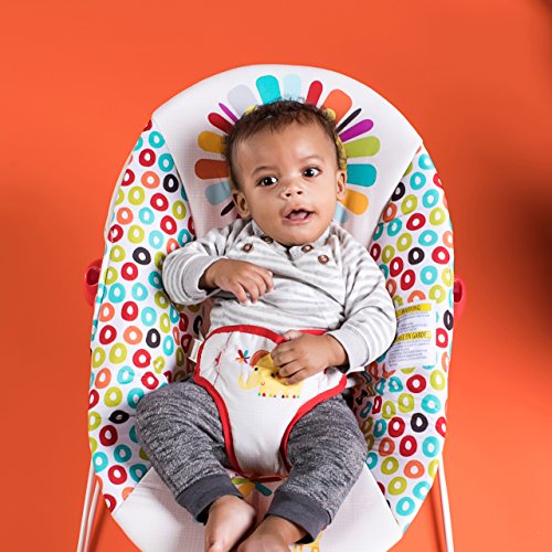 Bright Starts Playful Pinwheels Bouncer with Vibrating Seat , 19.8x13.1x3.4 Inch (Pack of 1)