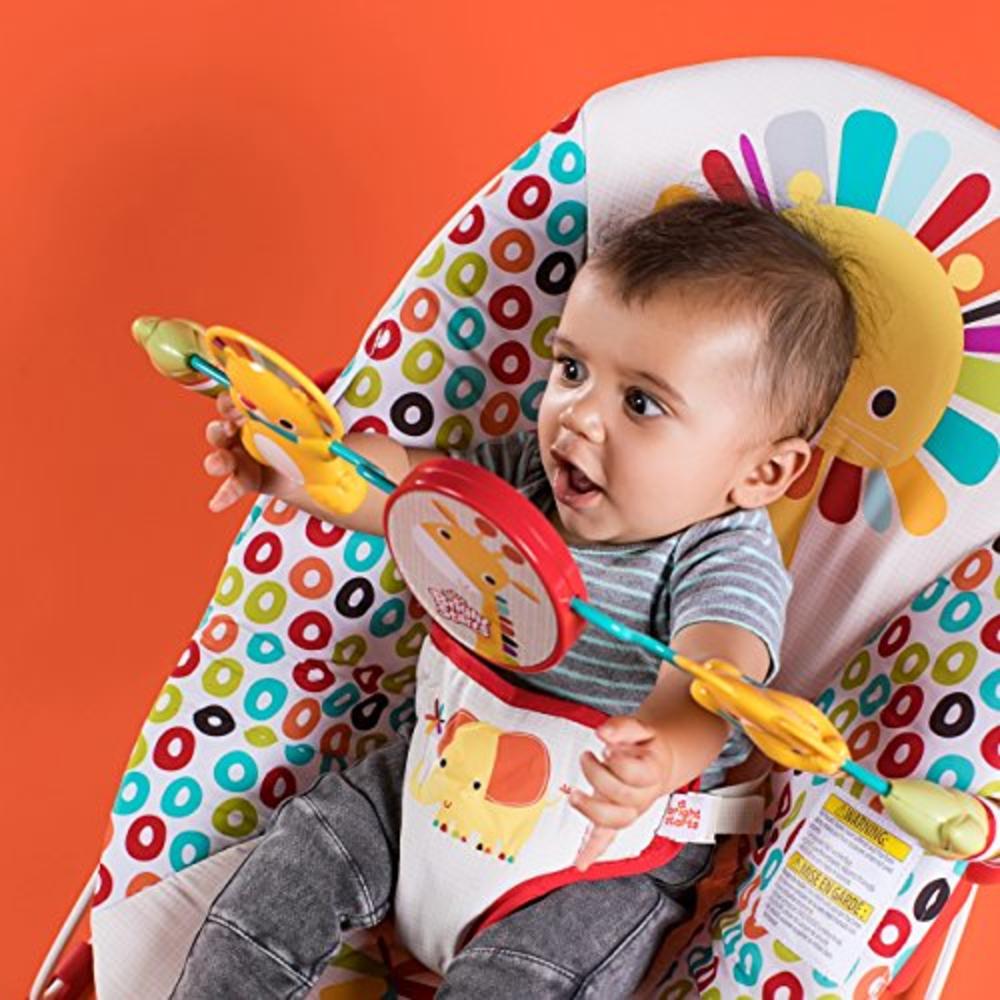 Bright Starts Playful Pinwheels Bouncer with Vibrating Seat , 19.8x13.1x3.4 Inch (Pack of 1)